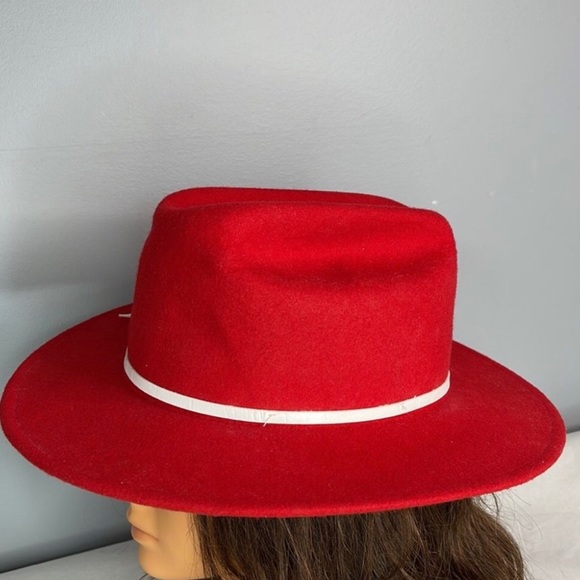 Tru-West Rockmount Ranch Wear Western Cowboy Cowgirl Hat Red Wool USA Size L - Picture 4 of 9